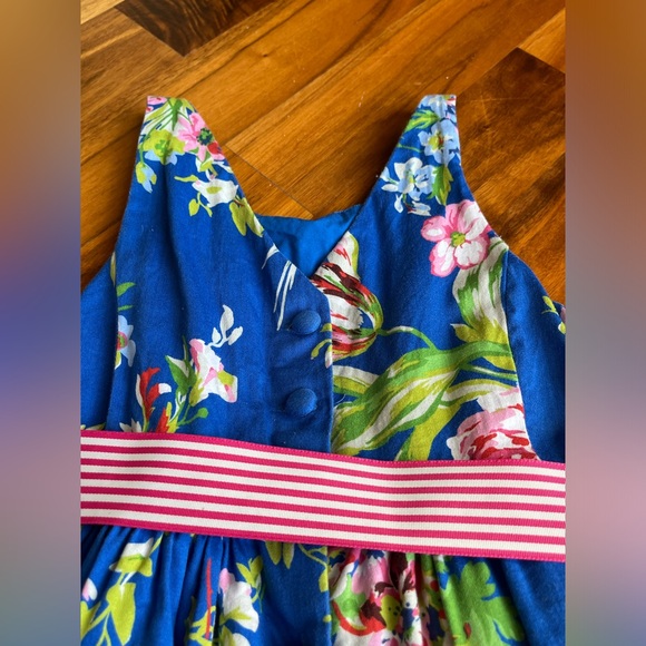Polo Ralph Lauren girls Floral Button back dress botanical blue size 6, … - Picture 8 of 11